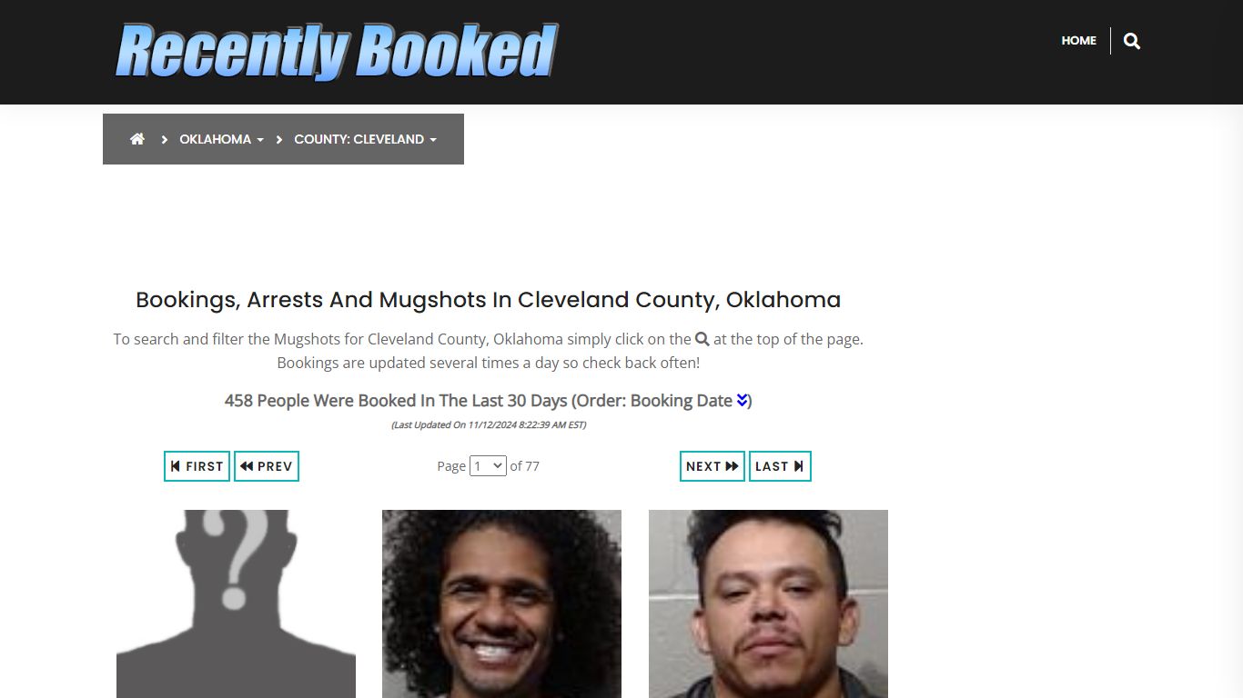 Bookings, Arrests and Mugshots in Cleveland County, Oklahoma