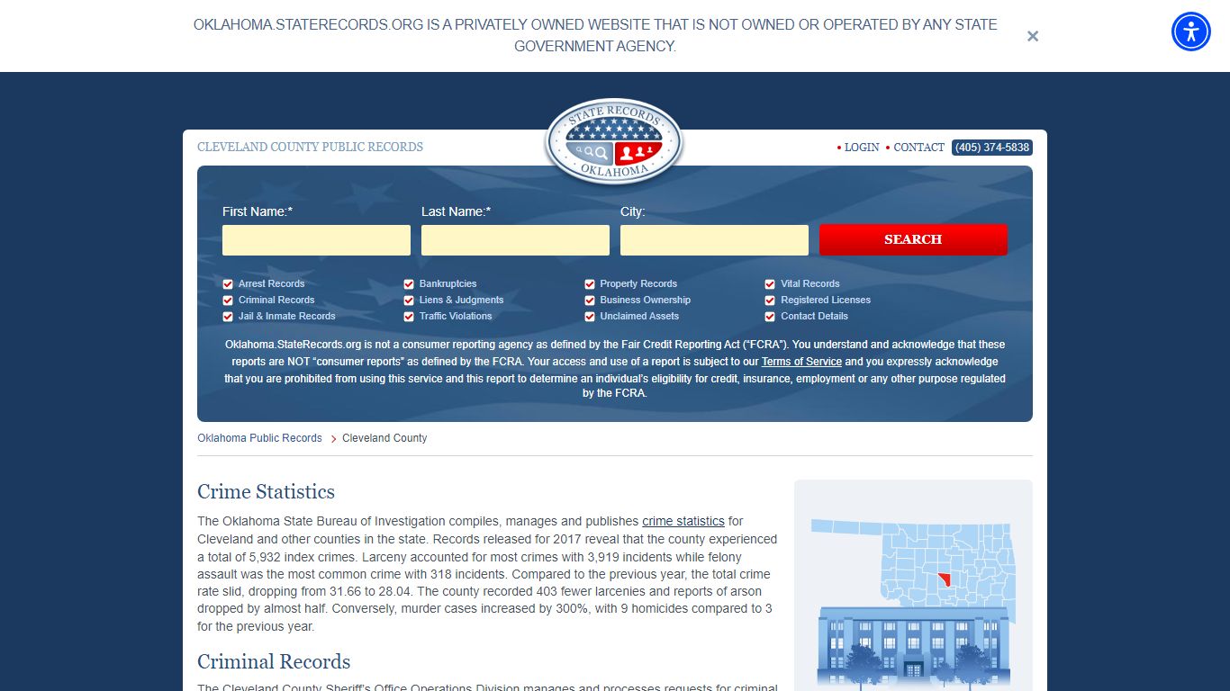 Cleveland County Arrest, Court, and Public Records - StateRecords.org