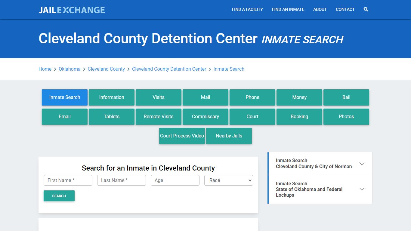 Cleveland County Detention Center Inmate Search - Jail Exchange