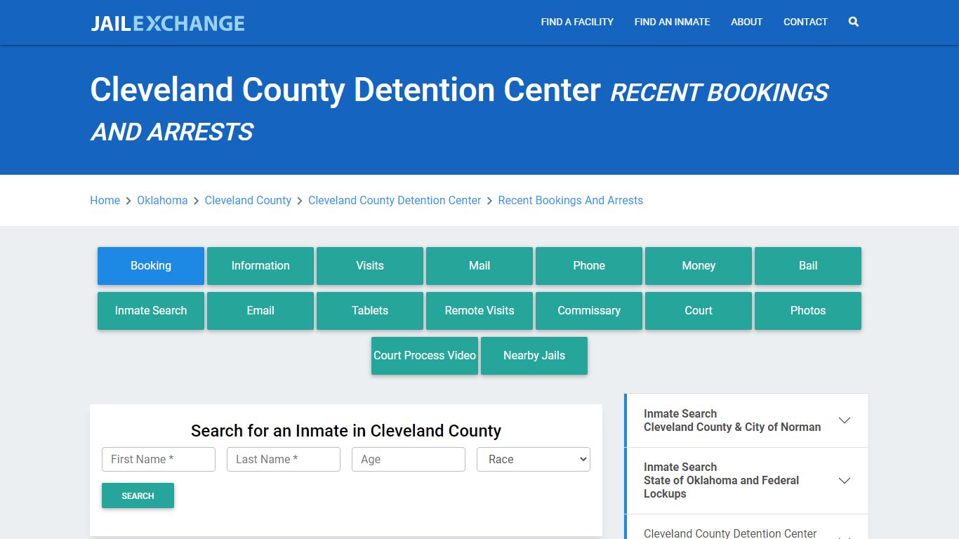 Cleveland County Detention Center Recent Bookings And Arrests