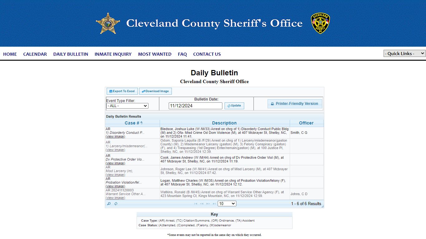 Cleveland County Sheriff Office P2C - 74.218.167.200